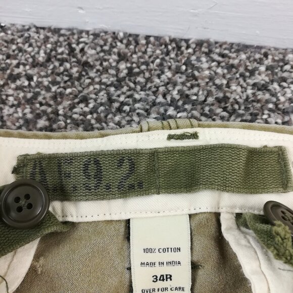 Vintage Abercrombie Fitch Pants Mens 34x30 Green Cargo Fatigues A1 Military - Picture 4 of 12